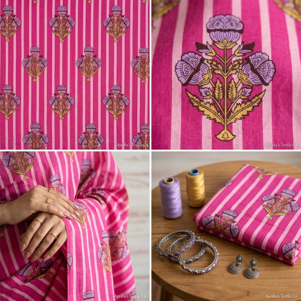 Rani Gul Pink Cotton Fabric 🩷