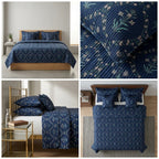 5 Piece Pure Cotton Reversible Quilted Bedcover Product Code :- 55B315RKEH