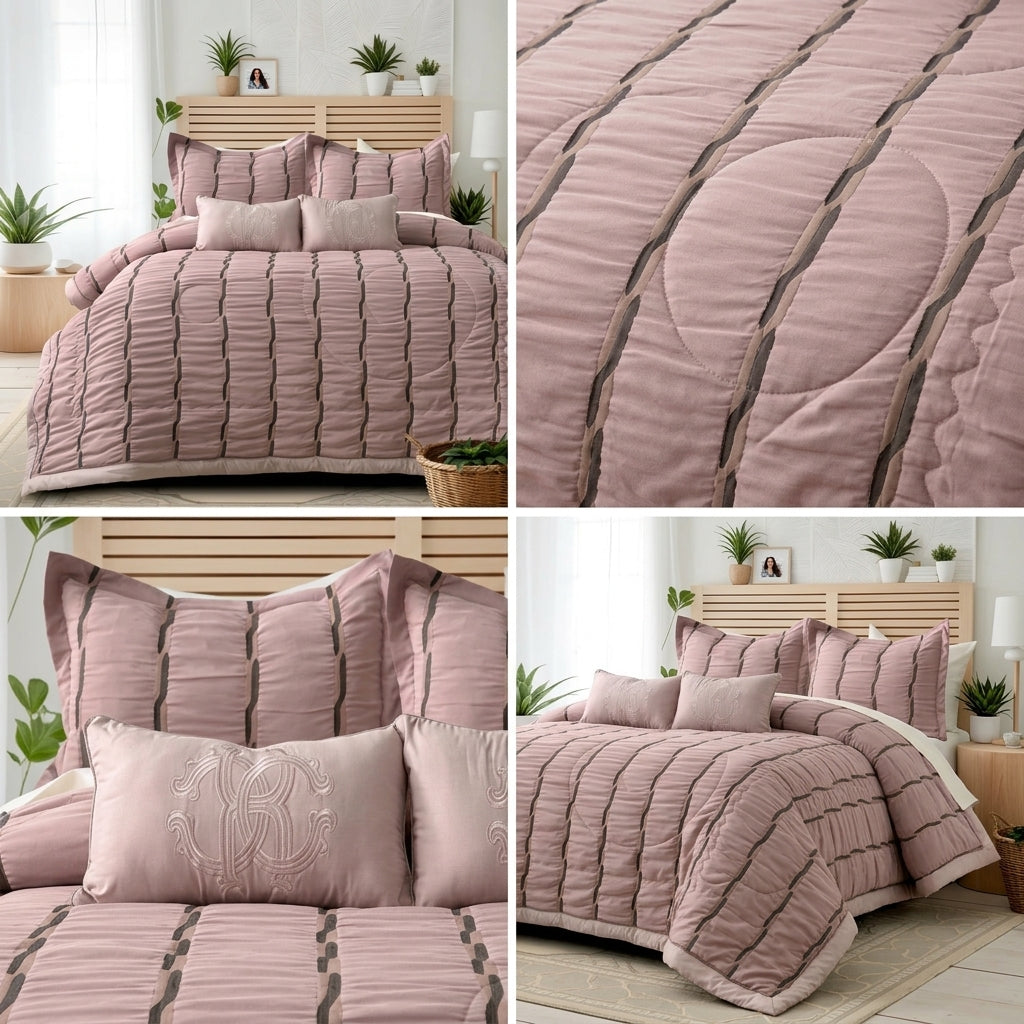 🛏️ 6 PC Royal AC Comforter Set – Luxury Meets Comfort