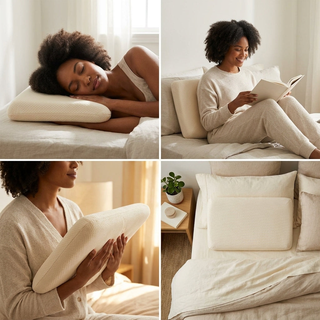 Premium Latex Slim Pillow – Soft Support with Breathable Comfort