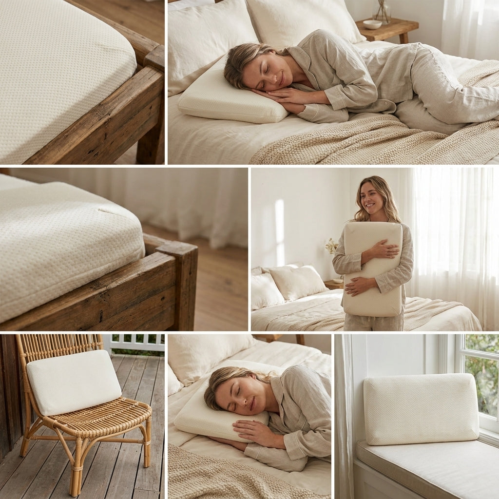 Premium Latex Slim Pillow – Soft Support with Breathable Comfort