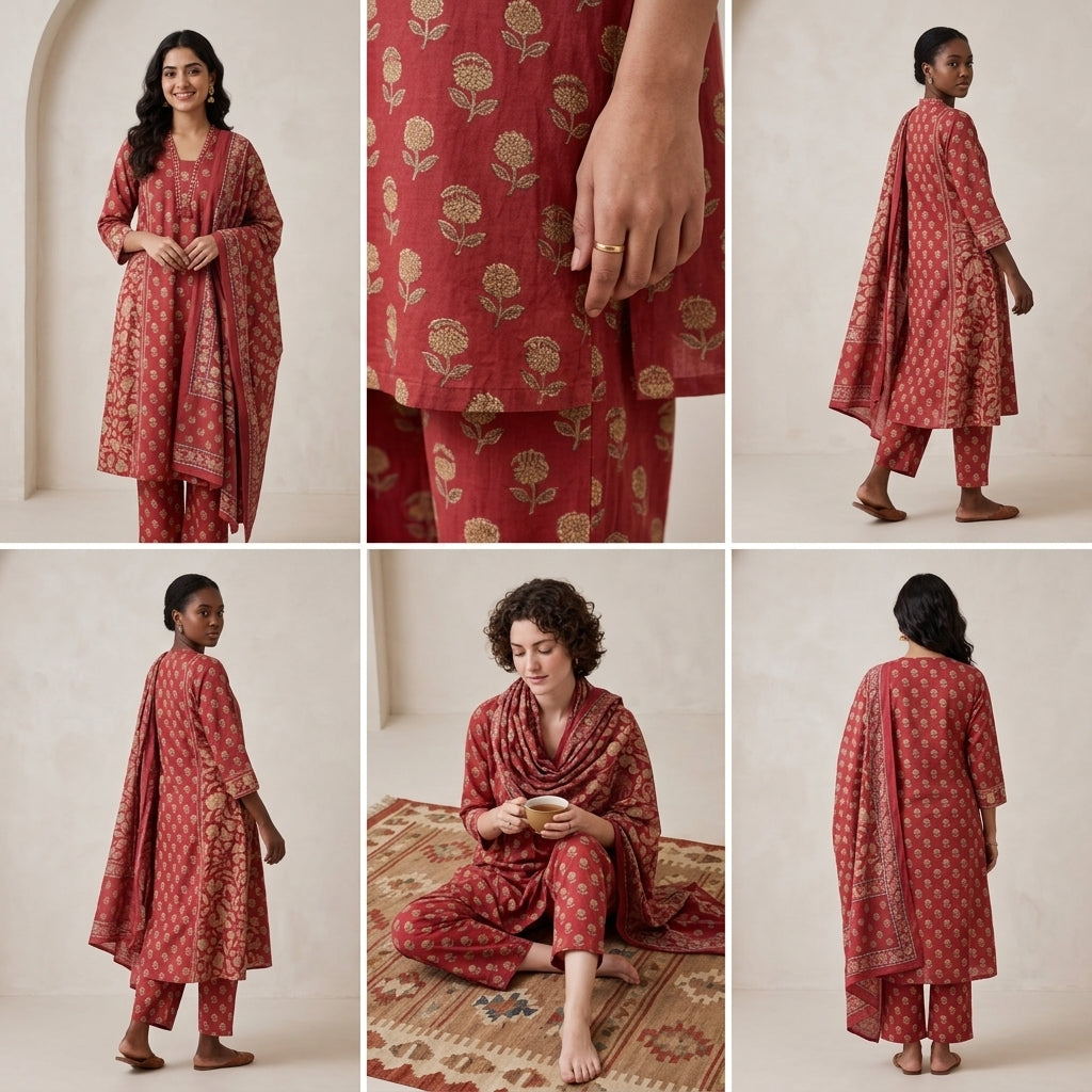 Surkh Rang 3-Piece Stitched Suit 🌹