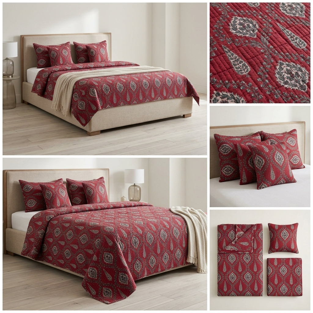 Ishq Aangan 5 Pcs Quilted Bedcover