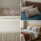 Premium Cotton Pillow Covers (Set of 2) – Multicolour 20* 36 inch