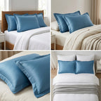 Sky Blue Plain Cotton Pillow Cover – King Size (20 × 36 Inch) Set Of 2