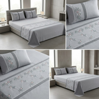 Soft Cotton Embroidered King Size Bedsheet with 2 Pillow Covers – 8 × 9 Feet | Product Code :- 55B125RKEH