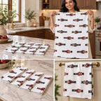 Festive Kitchen Towel Set – 6 Pcs Printed Decorative Hand Towels