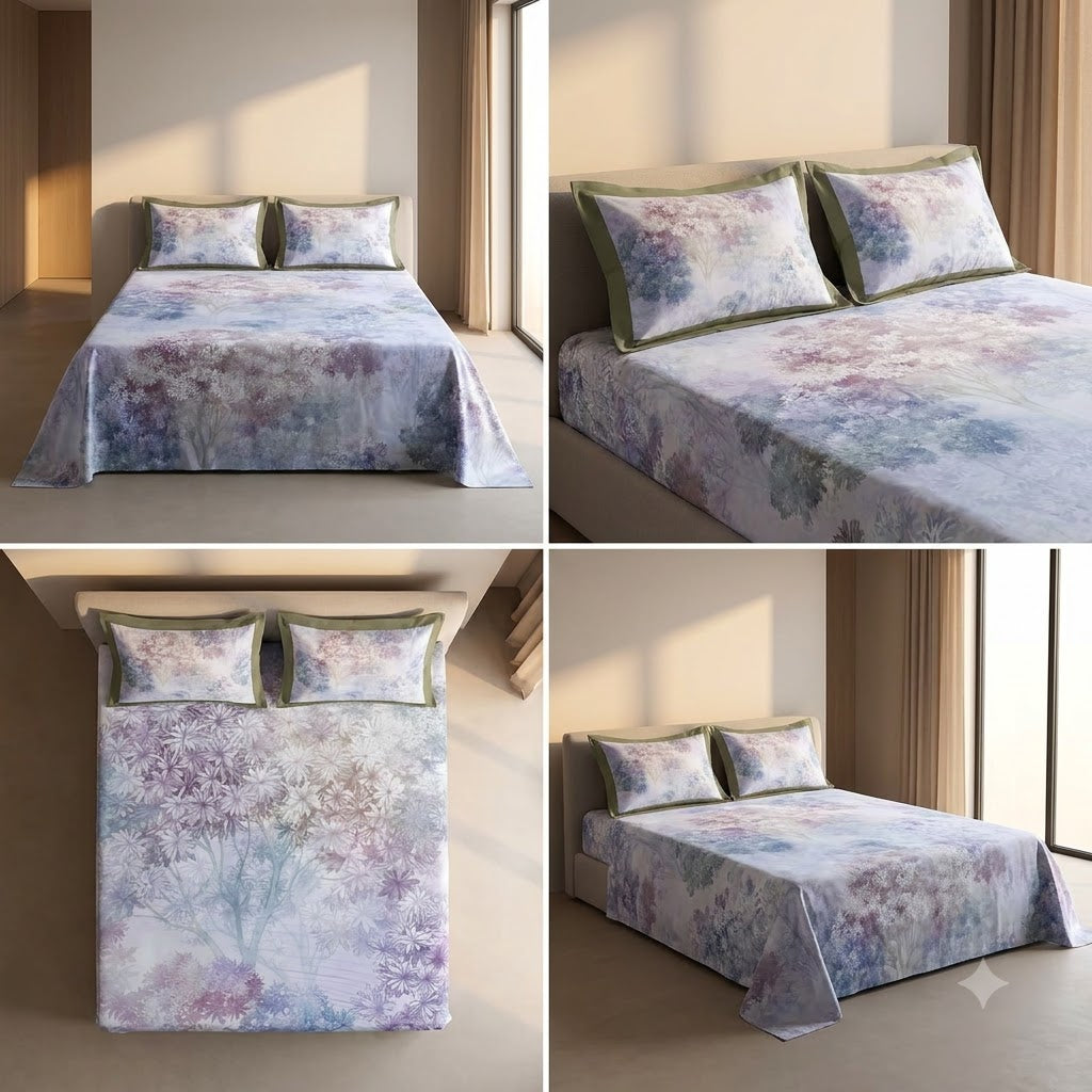 Luxury 350 Thread Count Pure Cotton Floral Bedsheets Product Code :- 55B175RKEH