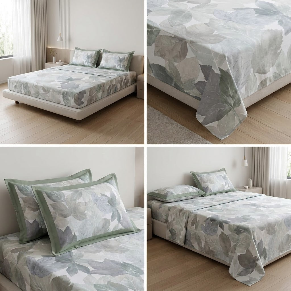 Luxury 350 Thread Count Pure Cotton Floral Bedsheets Product Code :- 55B175RKEH