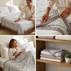 ✨ Natural Fiber Cotton Top Sheet – Soft & Elegant Everyday Comfort ✨