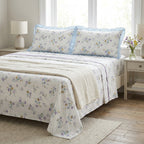 Pure Cotton Bedsheet With Chicken Lace Pillow Covers 108 x 108 inch