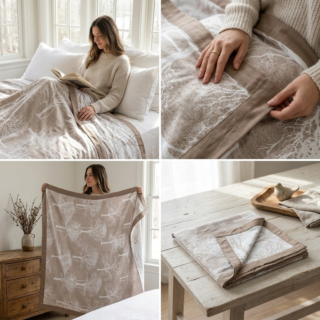 ✨ Natural Fiber Cotton Top Sheet – Soft & Elegant Everyday Comfort ✨