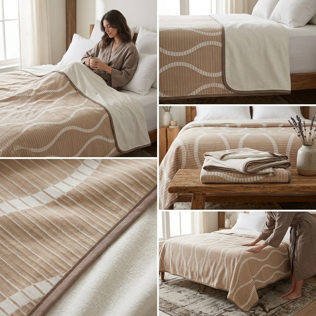 ✨ Natural Fiber Cotton Top Sheet – Soft & Elegant Everyday Comfort ✨