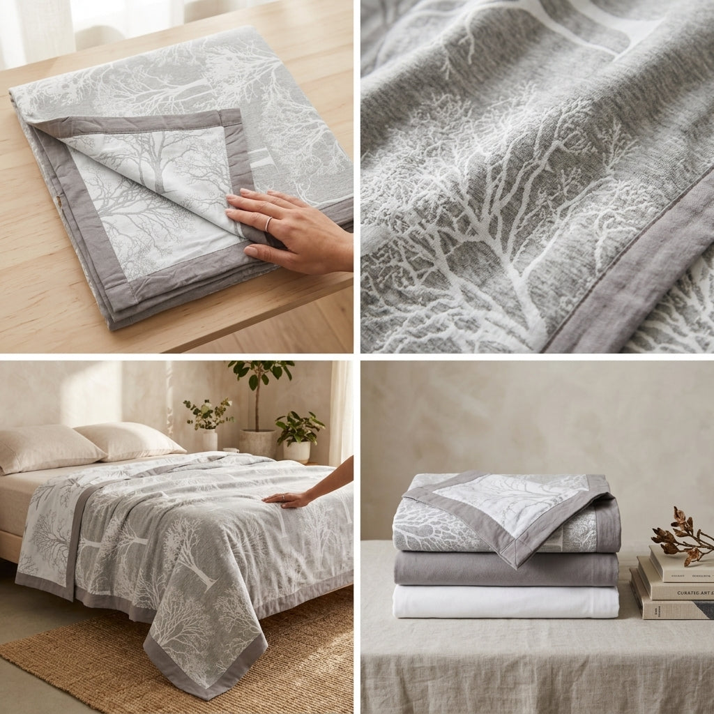 ✨ Natural Fiber Cotton Top Sheet – Soft & Elegant Everyday Comfort ✨