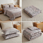 ✨  4 Piece Quilt Bedding Set – Elegant Printed Collection ✨