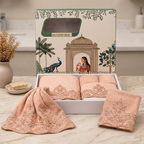Premium Wedding Towel Set of 4 – Designer Embroidered Bath & Hand Towels | Product Code :- 55B155RKEH