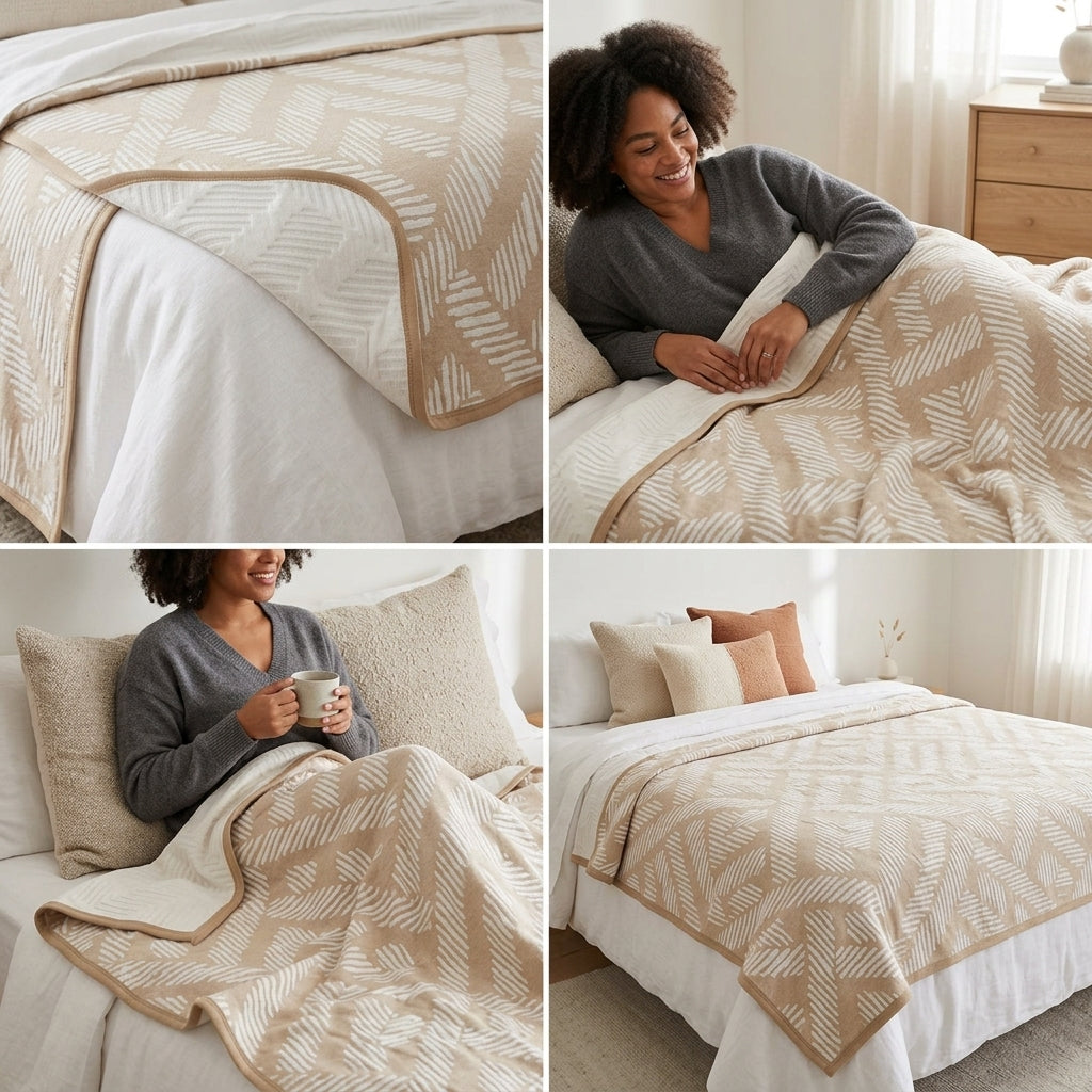 ✨ Natural Fiber Cotton Top Sheet – Soft & Elegant Everyday Comfort ✨