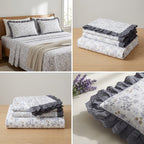 Pure Cotton Bedsheet With Chicken Lace Pillow Covers 108 x 108 inch