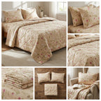 ✨  4 Piece Quilt Bedding Set – Elegant Printed Collection ✨