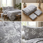 ✨  4 Piece Quilt Bedding Set – Elegant Printed Collection ✨