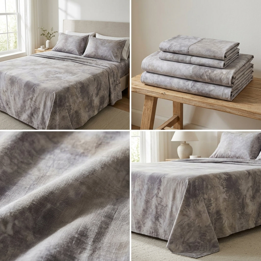 ✨ 280 Thread Count  Cotton Digital Print Bedsheet Set – 3 Piece King Size Collection ✨
