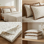 Pure Cotton Bedsheet With Chicken Lace Pillow Covers 108 x 108 inch