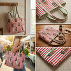 Quilted Cotton Tote Bag – Stylish, Spacious & Everyday Ready
