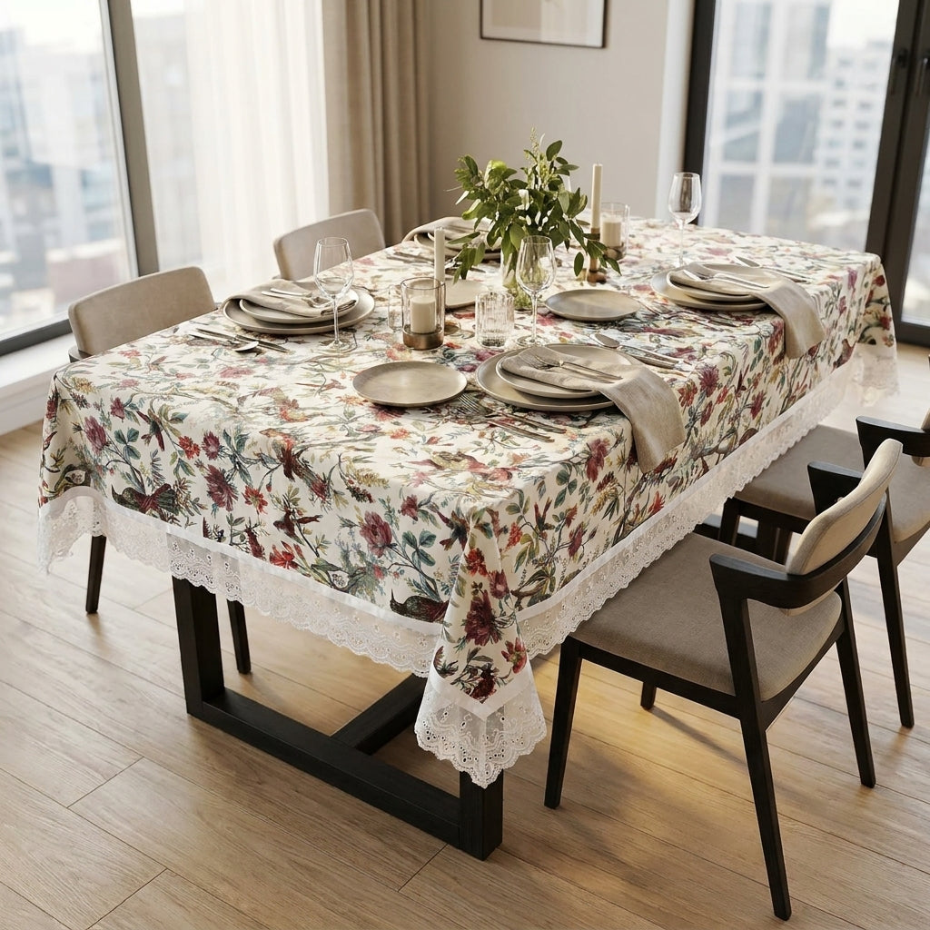 Lace Dining Table Cover – 4 Seater Product Code:- 55B58RKEH
