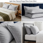 Light Grey Plain Cotton Pillow Cover – King Size (20 × 36 Inch) Set Of 2