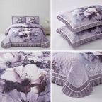 ✨ 7D Quilted Floral Bedcover Set – 3 Piece King Size Collection ✨