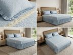 Serene Ruffle Luxe Quilted Bedcover Set – 3 Pcs King Size