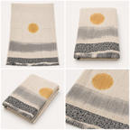 Savanna Rain Gauze Cotton Bath Towel – Artistic Printed Design | 70 × 140 CM