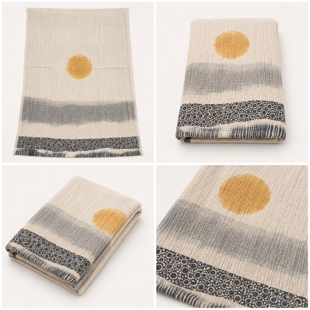 Savanna Rain Gauze Cotton Bath Towel – Artistic Printed Design | 70 × 140 CM