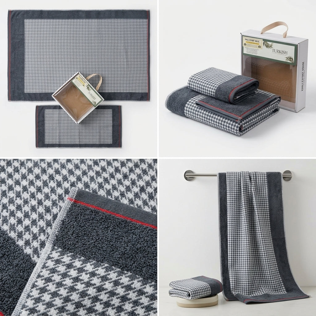 Premium Turkish Cotton Towel Set – 2 Pieces Gift Box Pack