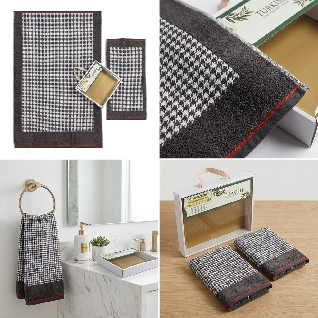 Premium Turkish Cotton Towel Set – 2 Pieces Gift Box Pack