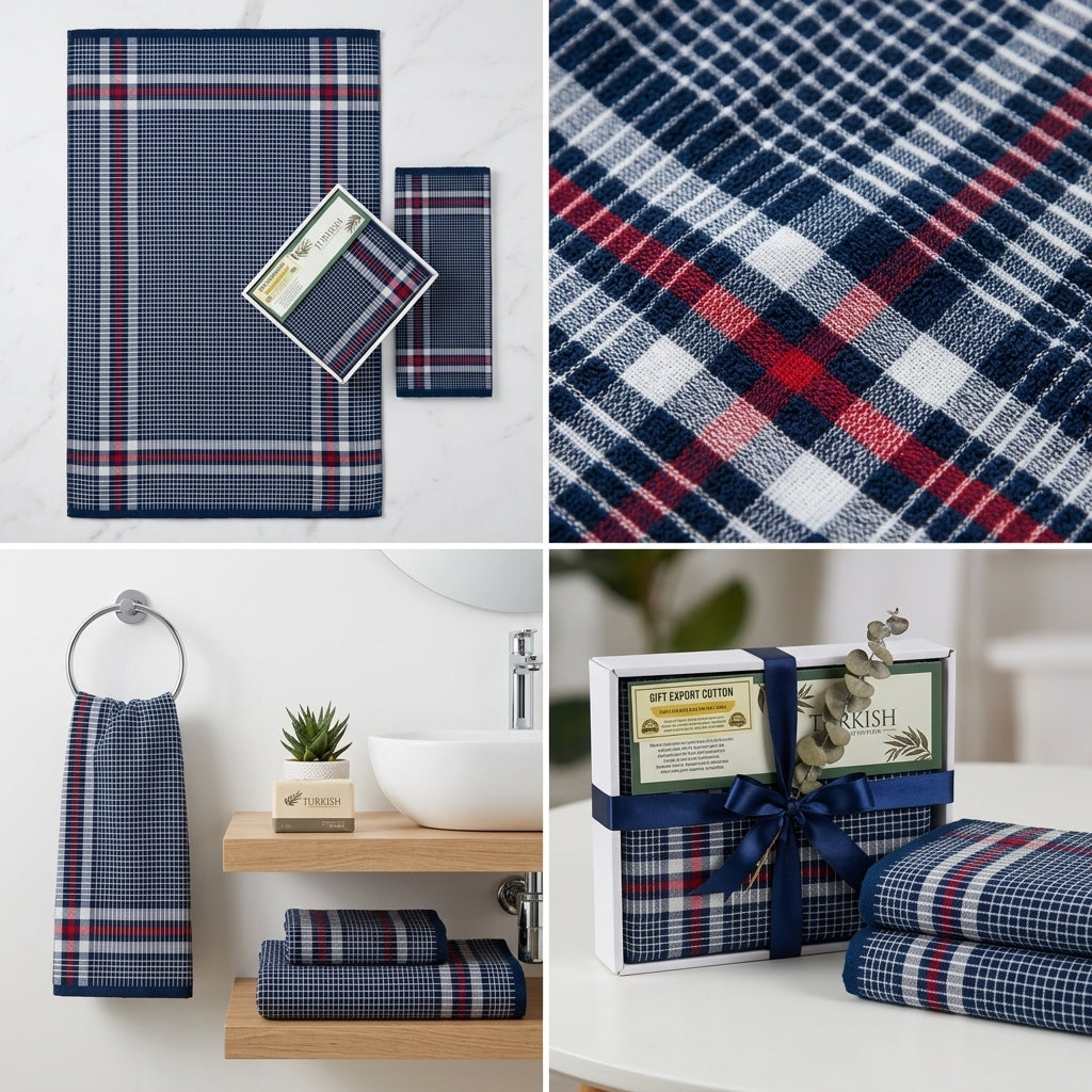 Premium Turkish Cotton Towel Set – 2 Pieces Gift Box Pack
