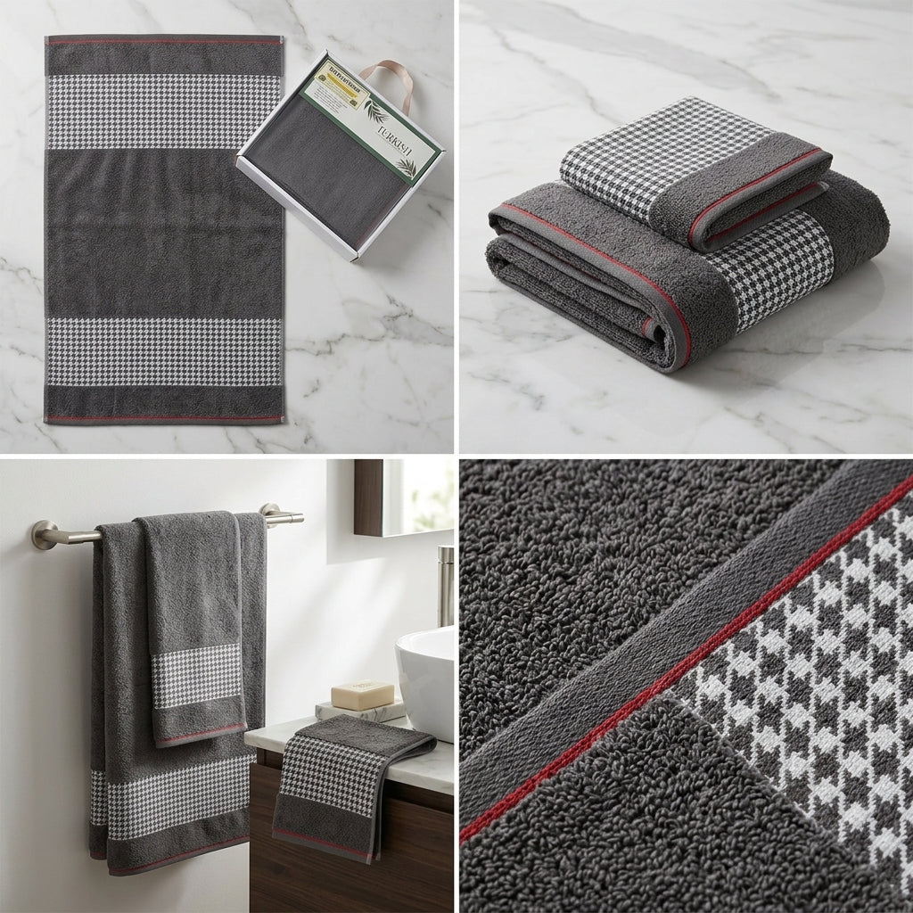 Premium Turkish Cotton Towel Set – 2 Pieces Gift Box Pack