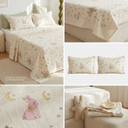 Soft & Playful Kids Bedsheet Set (108 × 108) – 100 % Pure Cotton with 2 Pillow Covers