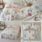 Soft & Playful Kids Bedsheet Set (108 × 108) – 100 % Pure Cotton with 2 Pillow Covers