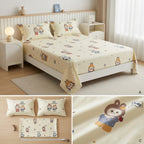 Soft & Playful Kids Bedsheet Set (108 × 108) – 100 % Pure Cotton with 2 Pillow Covers