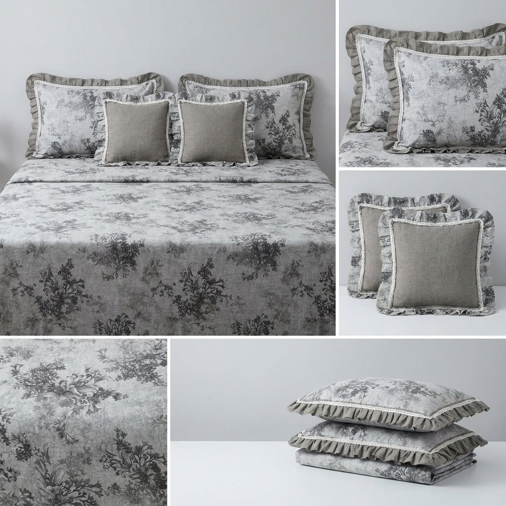 5 Piece Ruffle Bedspread Set – Elegant Bedroom Collection