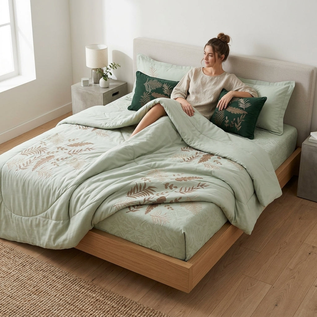 Luxury Embroidery Comforter Set – 6 Piece King Size