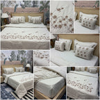 8 Pcs Hand Embroidered AC Comforter Set – King Size | Premium Cotton Fabric