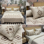 8 Pcs Hand Embroidered AC Comforter Set – King Size | Premium Cotton Fabric
