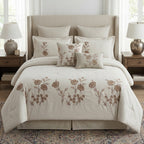 8 Pcs Hand Embroidered AC Comforter Set – King Size | Premium Cotton Fabric