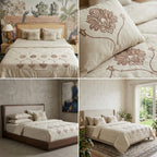 8 Pcs Hand Embroidered AC Comforter Set – King Size | Premium Cotton Fabric