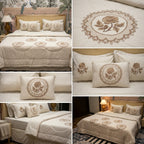 8 Pcs Hand Embroidered AC Comforter Set – King Size | Premium Cotton Fabric