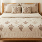 8 Pcs Hand Embroidered AC Comforter Set – King Size | Premium Cotton Fabric