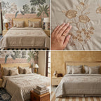 8 Pcs Hand Embroidered AC Comforter Set – King Size | Premium Cotton Fabric