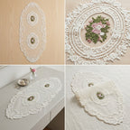 Luxury Floral Lace Turkish Table Runner (30 x 16 Inches)